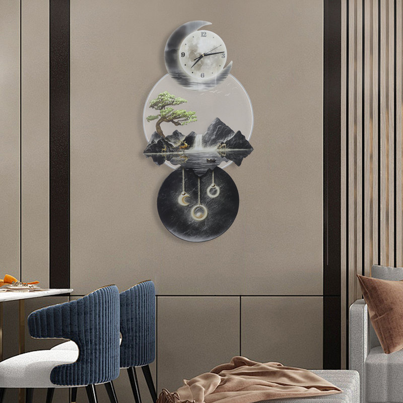 Art mural avec horloge murale