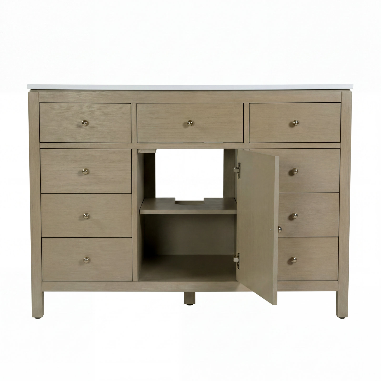 Celine 48" Acacia Single Bathroom Vanity, Antique Taupe