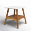 Table de bout Quint Mid Century Modern - Castanho / finition blanche