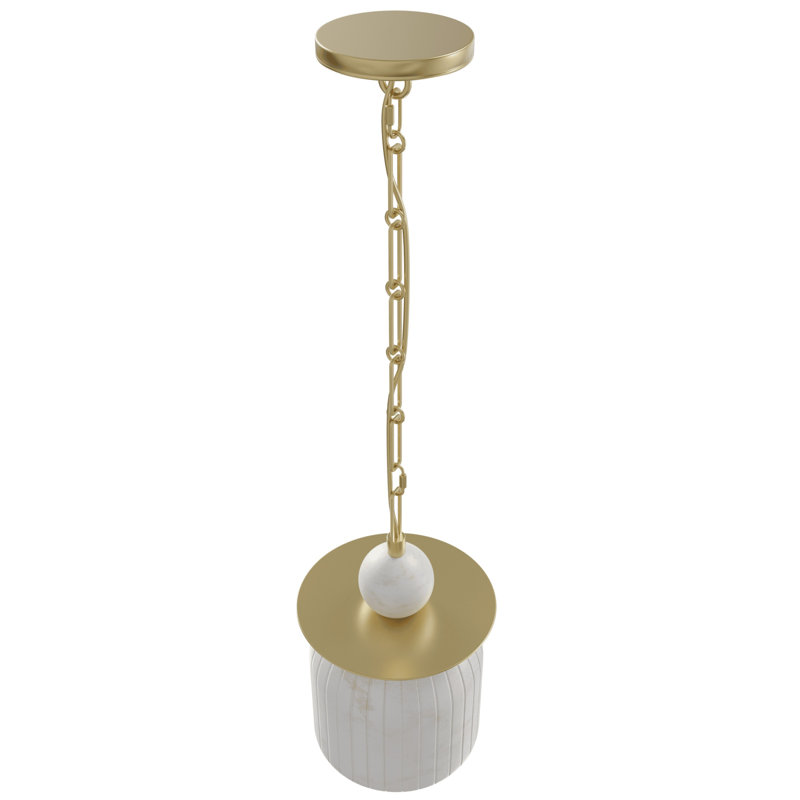 Luminaire suspendu Westwood Alabaster, Laiton brossé