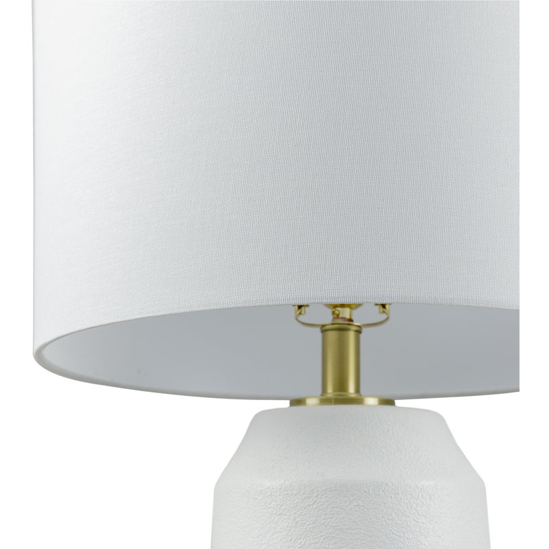 Lampe de table en céramique Patrick, Blanc