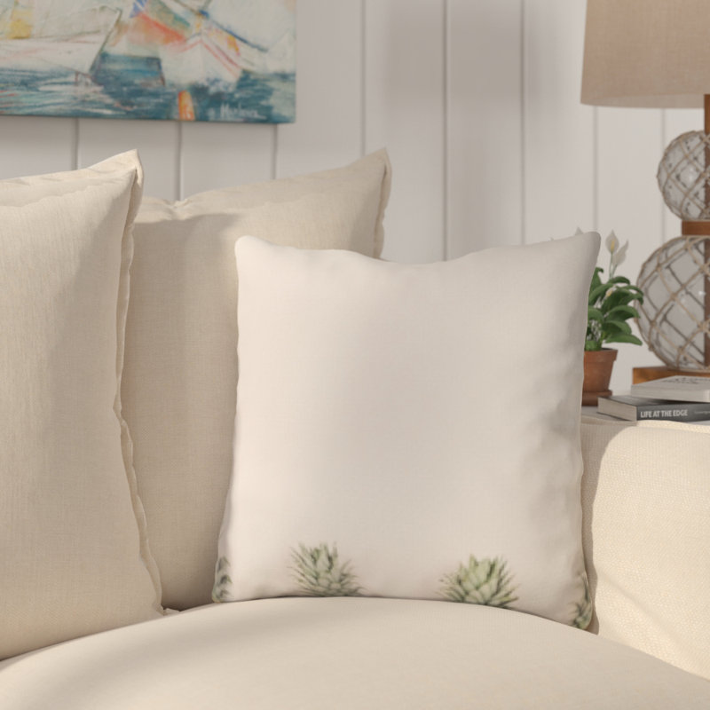 Coussin demi-ananas à demi-fond blanc fruits Gullane