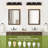 3-Lights Wood Bathroom Vanity Light With Clear Glass Shades-116723012