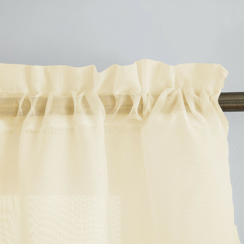Infinity Solid Tiered Valance Curtain, 55" x 24", Gold