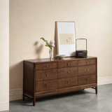 Solid Elm Wood Console Cabinet