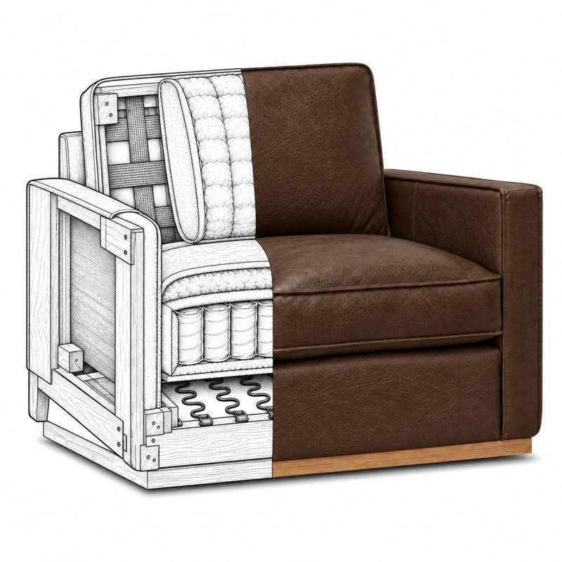 Fauteuil pivotant Soho, Berkshire Cuero