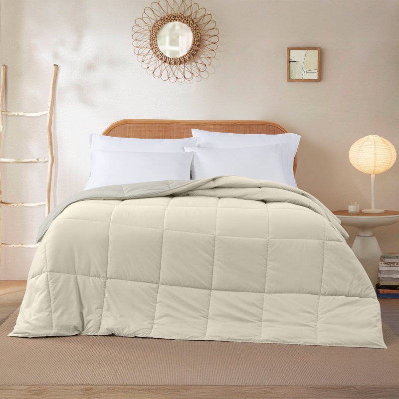 Modern Threads Sanctuary by PCT Down Alternative Microfiber Quilted Reversible Comforter & Duvet Insert - Soft, Comfortable Alternative to Goose Down - Bedding for All Seasons