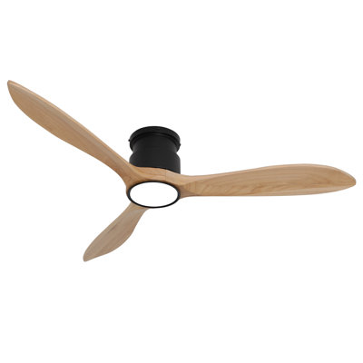 52 po Ventilateur de plafond d'intérieur à DEL à intensité variable avec lumière et télécommande à 6 vitesses