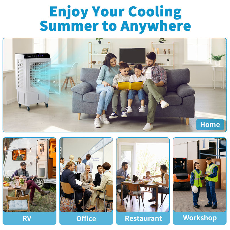 Winado 2353 Portable Evaporative Cooler with Remote Included