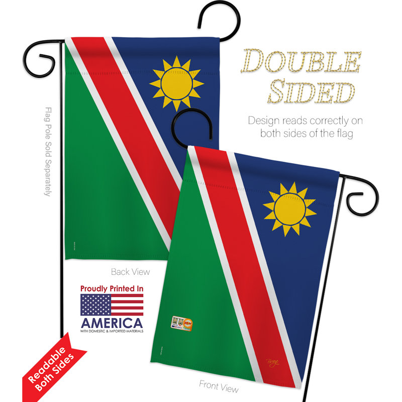 Polyester à 2 côtés 18,5 x 13 po de namibie ensemble de drapeau