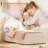 Princess Twin Size Bed Frame with 4 Storage Drawers & LED Lights, Velvet Upholstered Platform Bed with Rainbow Headboard-1297363345-1297363346