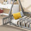Lit simple en forme de tente avec garde-corps et lattes-117067368-117067369
