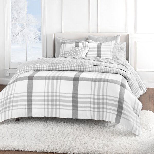 Martha Stewart Gray Reversible 3 Duvet Set Set & Reviews | Wayfair