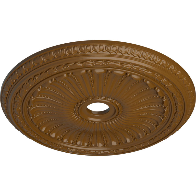 Médaillon de plafond Endurathane Attica, diamètre extérieur 39 1/2 po x P 2 1/2 po (convient aux auvents jusqu'à 3 3/4 po), finition bronze patiné peint à la main