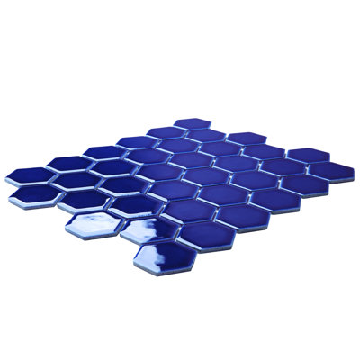 Carreau de mosaïque en nid d'abeille en porcelaine 2,32 "x 2" Metro Ion