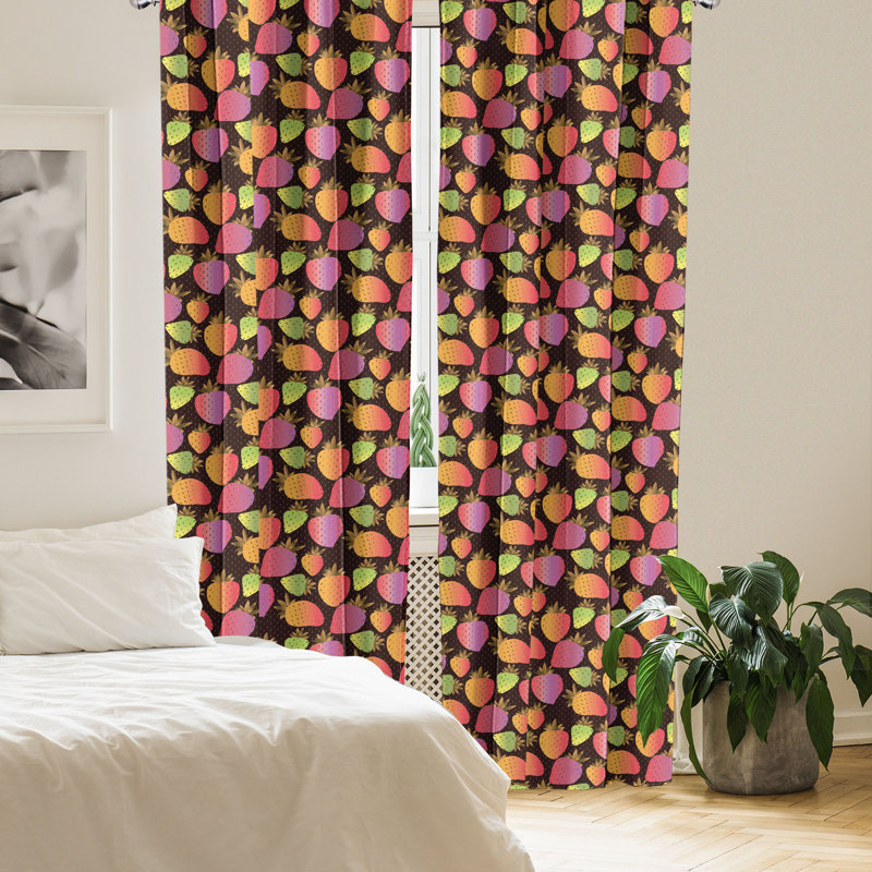 Rideaux 4 panneaux East Urban Home, L 56 po x L 95 po