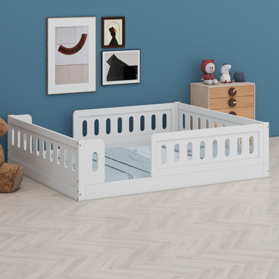 Platform Bed With Guardrail