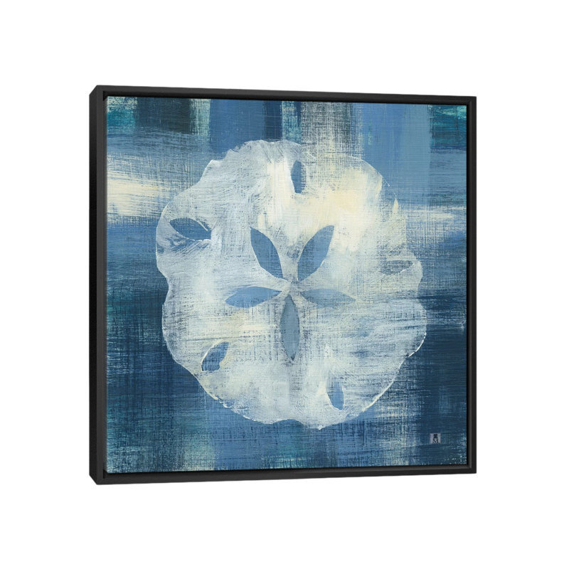 Batik Seas III - Impression sur toile, H 12 po x l 12 po x P 1,5 po, Toile avec cadre noir