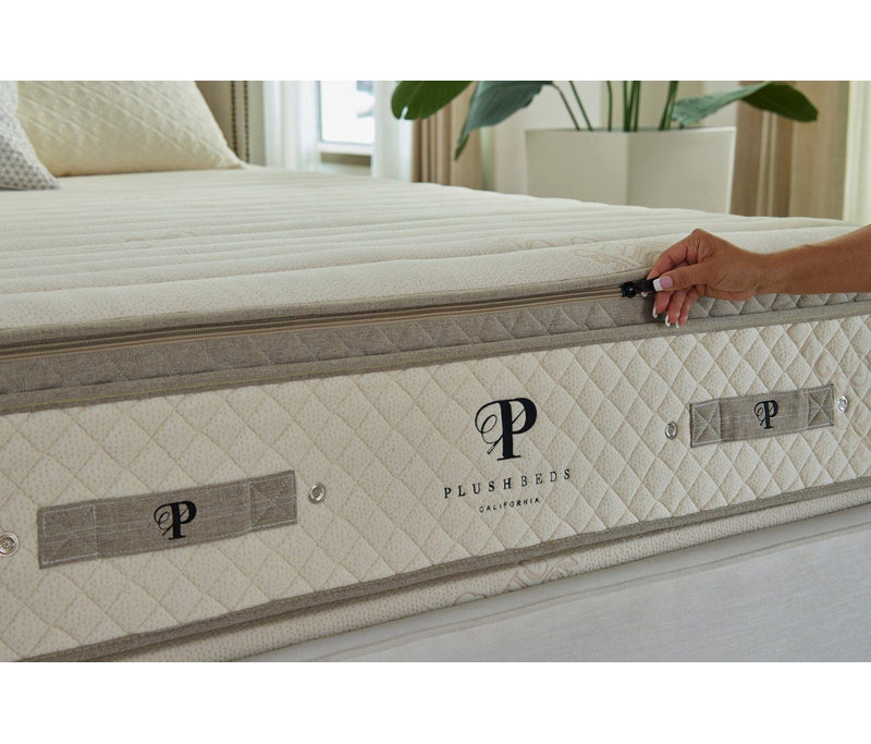 PlushBeds Luxury Bliss 12" Firm Hybrid Latex Mattress, Full