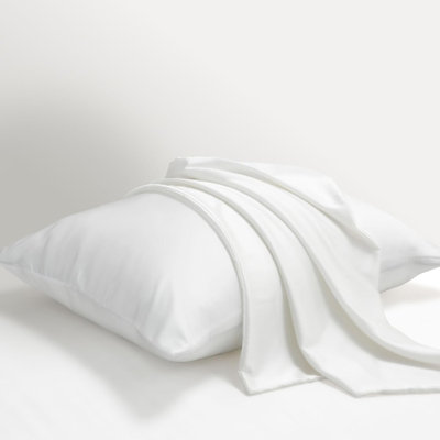 Taies d'oreiller luxueuses en soie avec fermeture à glissière cachée Luxe (ensemble de 2)