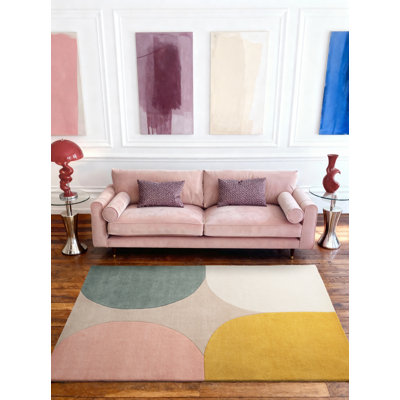 Deveshi Geometric Wool Hand Tufted Area Rug