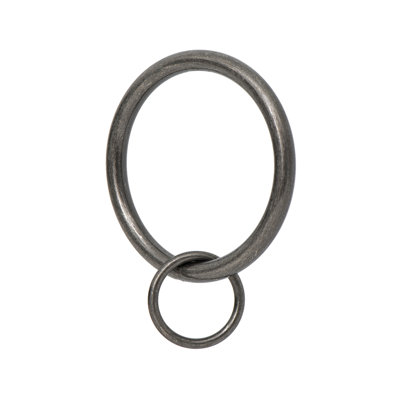 Drapery Eyelet Curtain Rings - 1.7" Ring Loop for Hook Pins, Set of 14