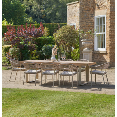 Aveneil 8 - Person 260cm Long Dining Set with Cushions