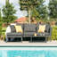 Boisdale Outdoor Fabric Chaise Sofa Set-246789429-246789430