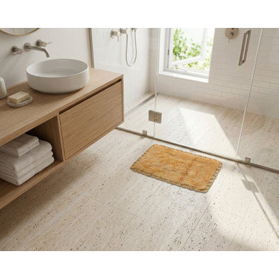Rosellen 100% Cotton Non-Slip Bath Rug