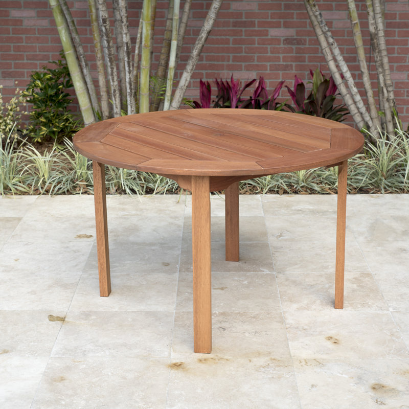 Anautica 4 - Person Wood Patio Dining Set with Round Table
