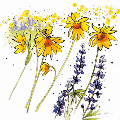 Wild Sunflowers and Lupine by Shirley Novak