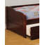 Lit de jour de style traditionnel avec lit gigogne simple et lit plateforme de style anglais avec finition espresso