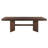 Harper 76"–94" W Transitional Extendable Trestle Dining Table — Self-Storing Leaf · Seats 6–8 · Walnut Finish
