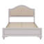 Lit en bois avec tête de lit tapissier cachée à DEL et 2 tables de chevet-1103509230