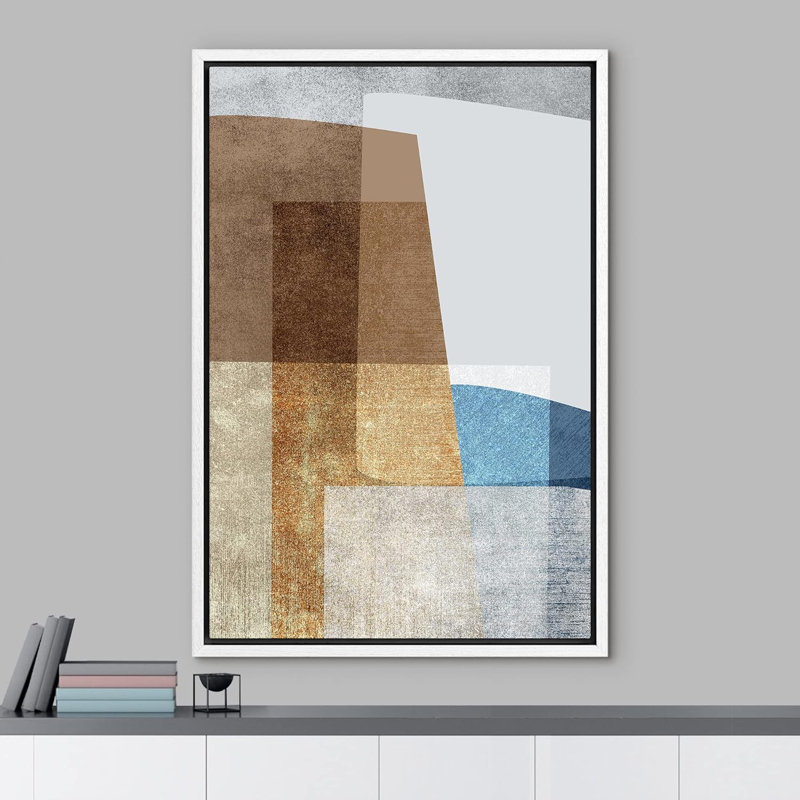 Illustration de style abstrait moderne de style Mid-Century, Blanc, H 24 po x l 16 po