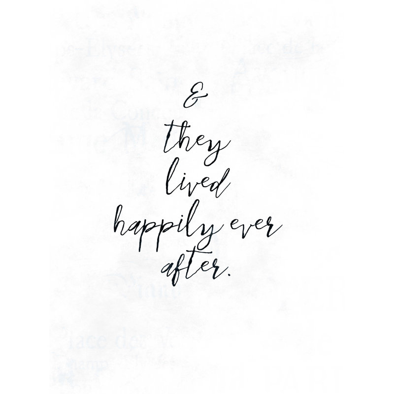 «Happily Ever After», reproduction sur toile tendue, H 40 po x l 30 po