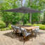 Parasol de patio rectangulaire - Parasol à manivelle 10 pi avec bouton-poussoir inclinable pour meubles d'extérieur, terrasse, jardin ou piscine par Pure Garden (Gris)-1752484758