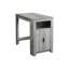 Table haute rectangulaire de 48 po en stratifié gris, meuble de rangement moderne pour cuisine, hauteur de salle à manger chic, stratifié.