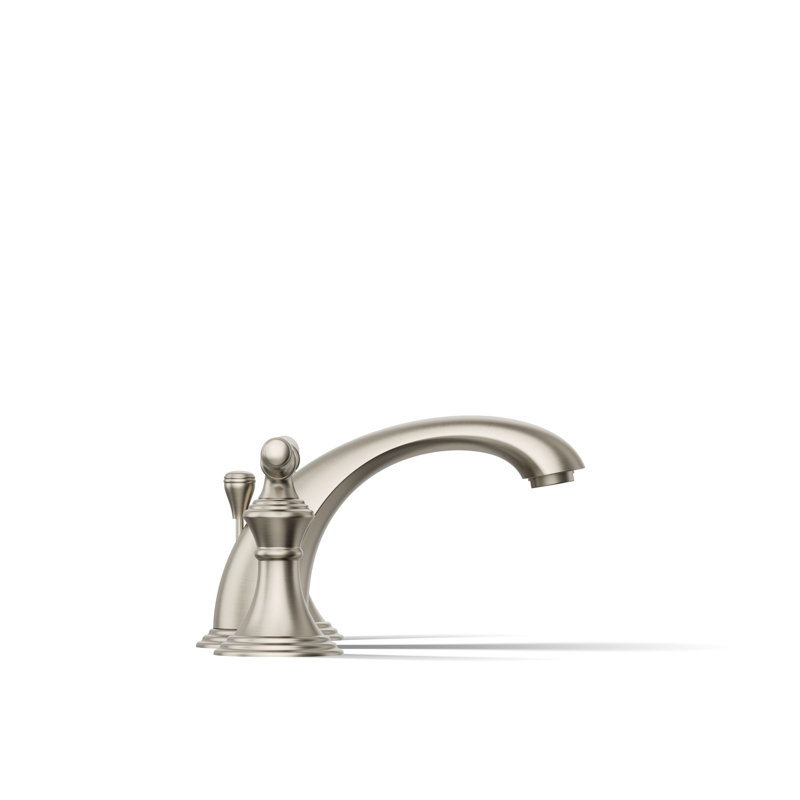 Kohler Devonshire Centerset Bathroom Sink Faucet, 1.2 gpm, Vibrant Brushed Nickel, Without Pop Up Drain