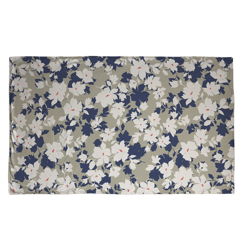 Couverture de fleurs, 50 po x 60 po, Gris