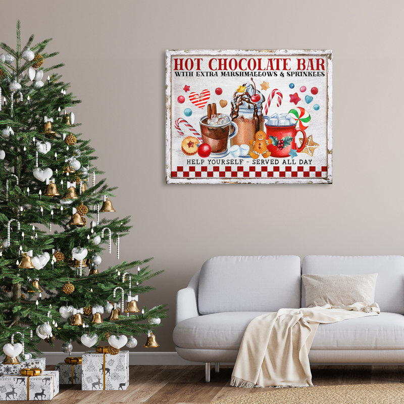 Art mural sur toile "Hot chocolat" par Creatif Belle, H 36 po x l 48 po
