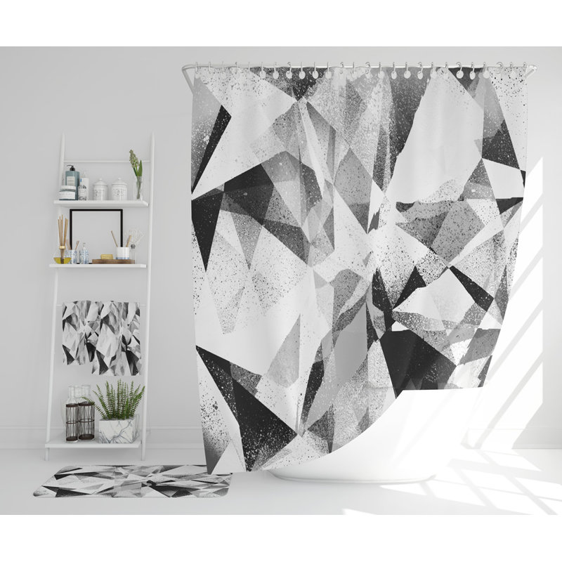 Neala Polyester Shower Curtain Set