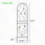 Paquet de 4 treillis de jardin en métal 71 po x 19,7 po antirouille pour plantes grimpantes, support à fleurs extérieur papillon noir