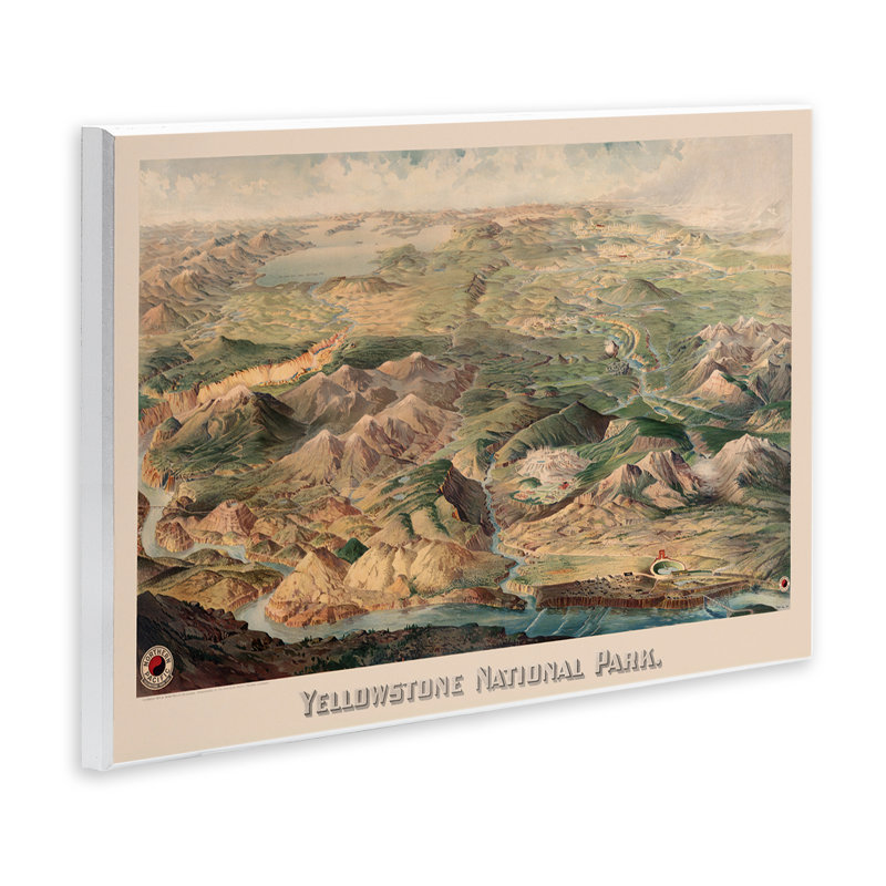 "Vintage Yellowstone Park" par Stellar Design Studio, H 10 po x l 15 po