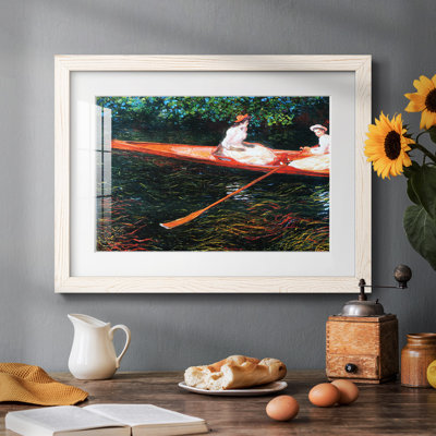 The Pink Skiff, Boating On The Ept, 1890, reproduction d'art encadrée