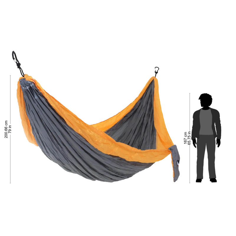 Hamac de camping Woodson, Simple, Gris / jaune