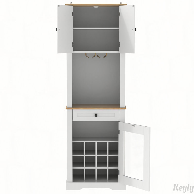 22.44 " W Plastic / Acrylic Sideboard, White