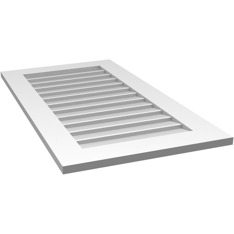 Vent à pignon rectangulaire en uréthane non-fonctionnel, H 40 po x l 22 po x P 1 po
