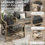 Ensemble de conversation moderne pour patio 4 pièces avec tissu en oléfine-1711503875