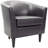 Kronos Faux Leather Barrel Chair-35553864